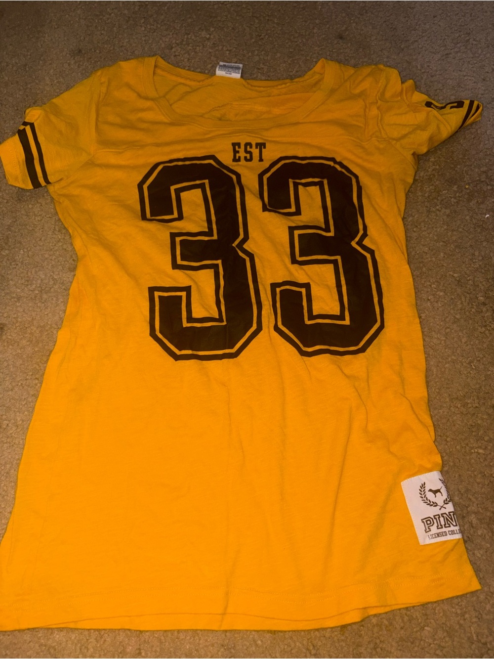 PINK Victorias Secret NFL Pittsburgh Steelers Steel Curtain T Shirt Size Medium